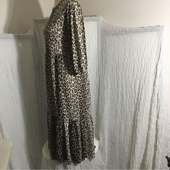 Zara Animal Pring Midi Dress Size Small - Picture 4 of 9